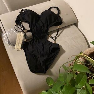 Stunning black one piece swimsuit